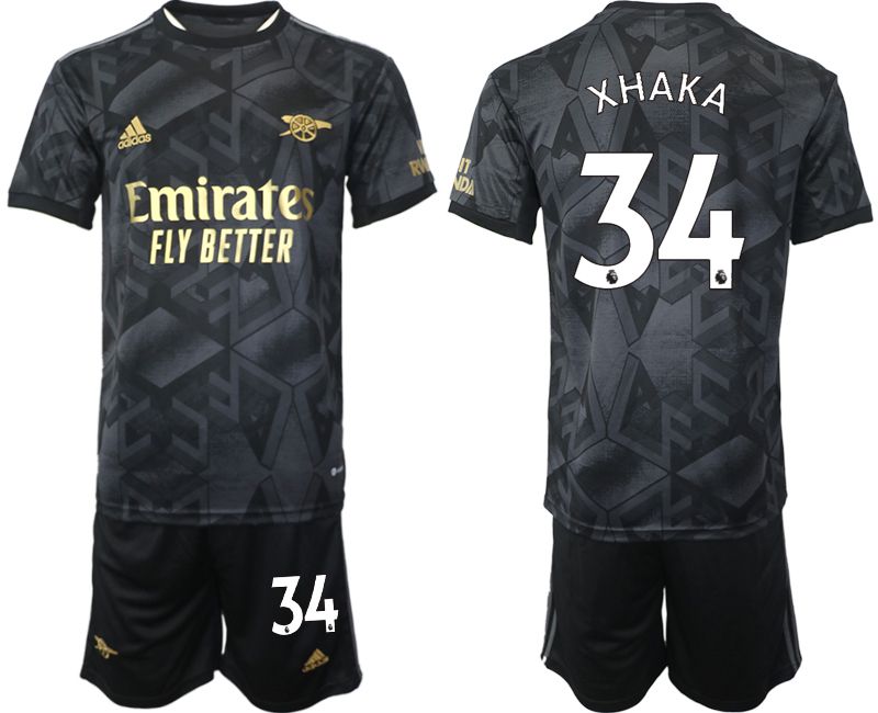 Men 2022-2023 Club Arsenal away black 34 Soccer Jersey